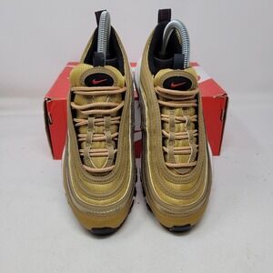 Nike Air Max 97 QS Shoes Youth Size 4.5Y Metallic Gold Sneaker 918890-700